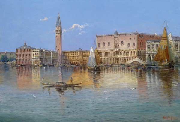 A gondola near Venice by Karl Kaufmann